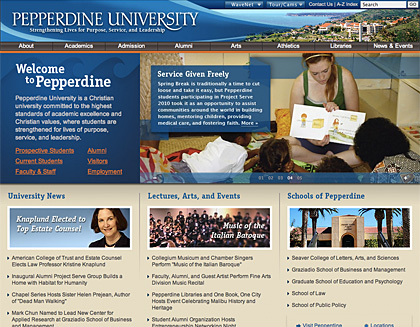 Pepperdine University Main Site