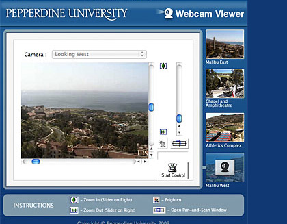 Pepperdine University Webcams